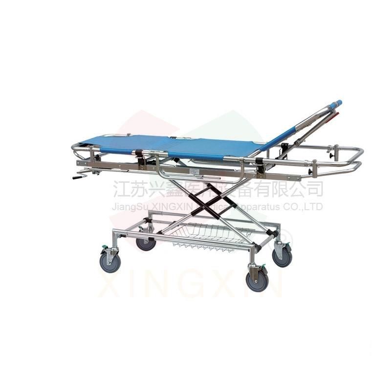 Strong and Beautiful Ambulance Patient Stretcher Trolley/Hot Sale Height Adjustable Connection Medical Hospital Emergency Transport Stretcher with High Quality