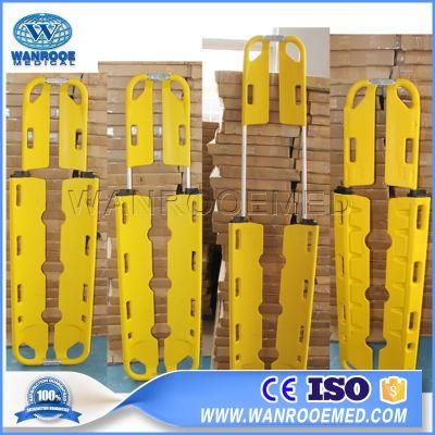 Ea-5b Yellow Plastic Rescue Folding Scoop Stretcher for First Aid