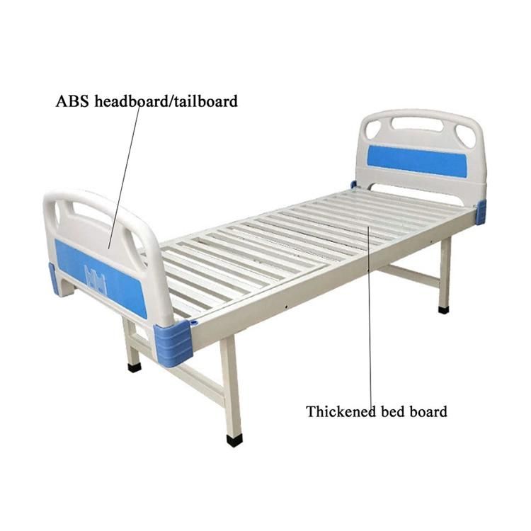 Medical Furniture Steel Hospital ABS Manual Flat Bed
