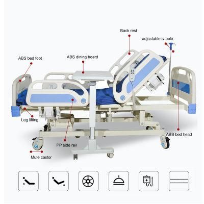 Medical Electric Hospital Ward Bed with 5 Function