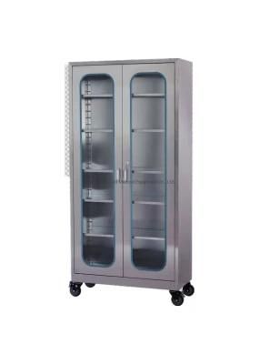 Grand Manufacturer Surgical Stainless Steel Instrument Cabinet Hospital Medical Instrument Cabinet with Wheel
