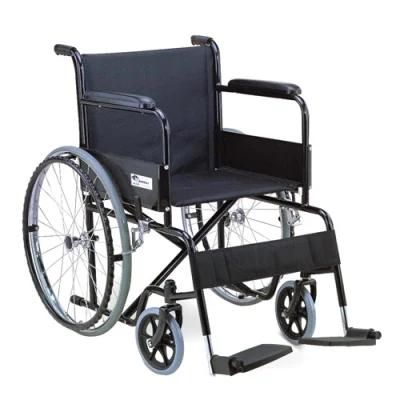 China Hospital Furniture Medical Equipment Aluminum Foldable Manual Armrest Wheelchair