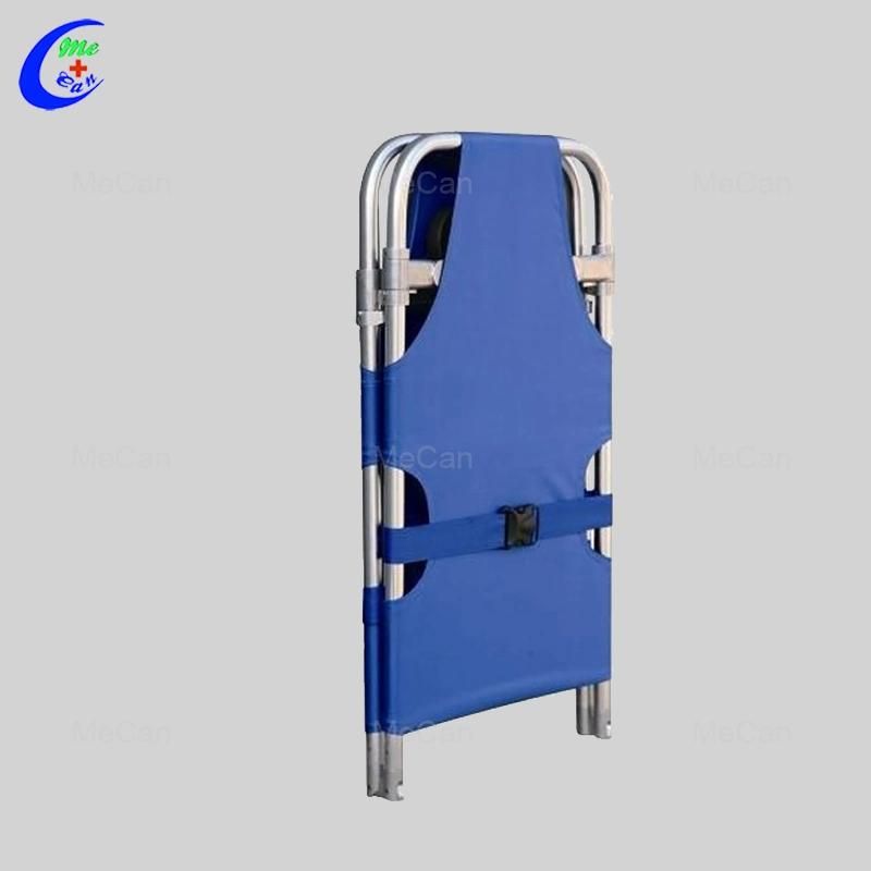 Hospital Patient Transport Emergency Stretcher Aluminum Alloy Folding Stretcher