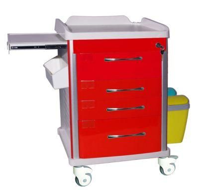 Aluminum Alloy 650*480*930mm Medication Trolley for Medical School