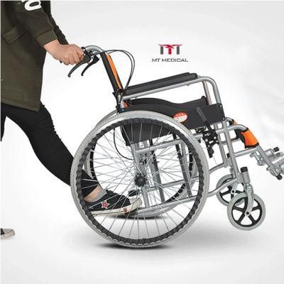 High Quality Lightweight Manual Wheelchair Portable Folding Hand Push Adult Disabled Elderly Home Use