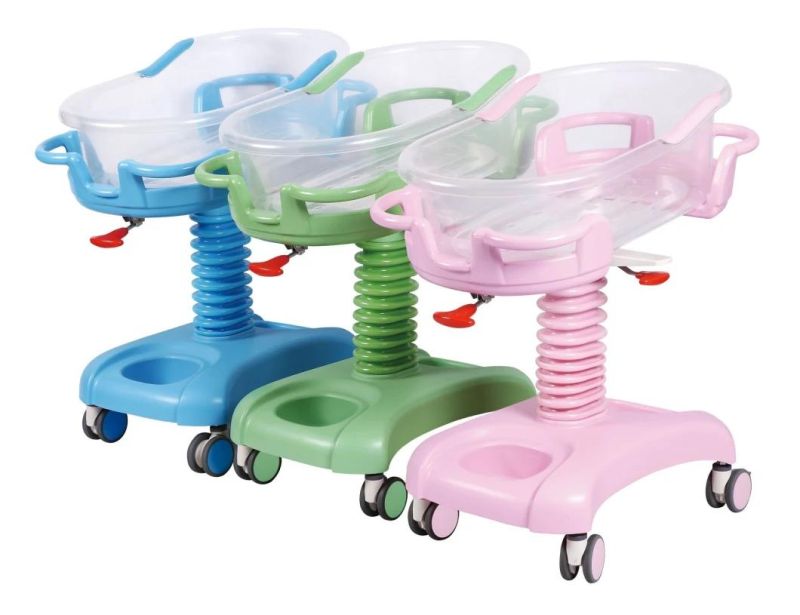 Hospital Furniture Mobile Infant ABS Plastic Children Baby Bed