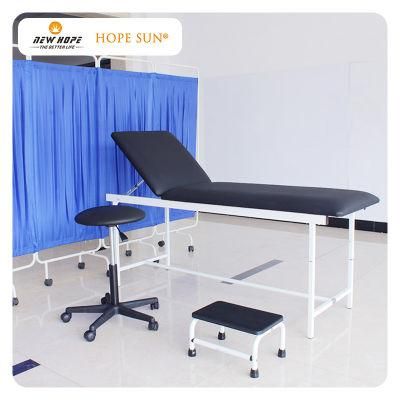 HS5240MS3 Clinic Furniture Kit Metal Examination Bed PU Stool Single Stepper with Screen