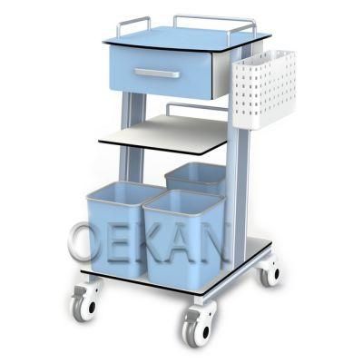 Oekan Hospital Use Furniture Exquisite Hospital Furniture Medical Nursing Trolley Cart with Drawers and Storage Boxes