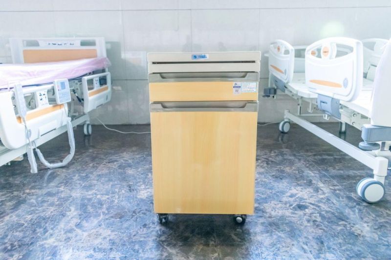 High Quality Hospital Furniture ICU Bedside Cabinet Bed Table Nightstand with Drawer