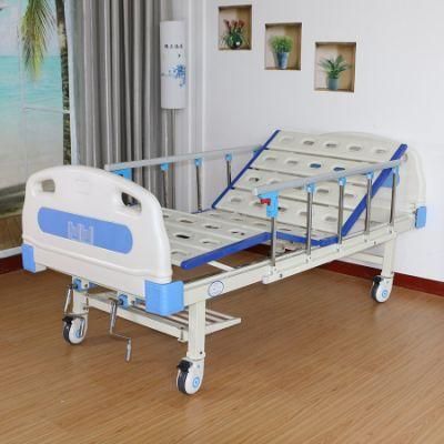 Manual Hospital Bed with Stainless Steel Guradrail