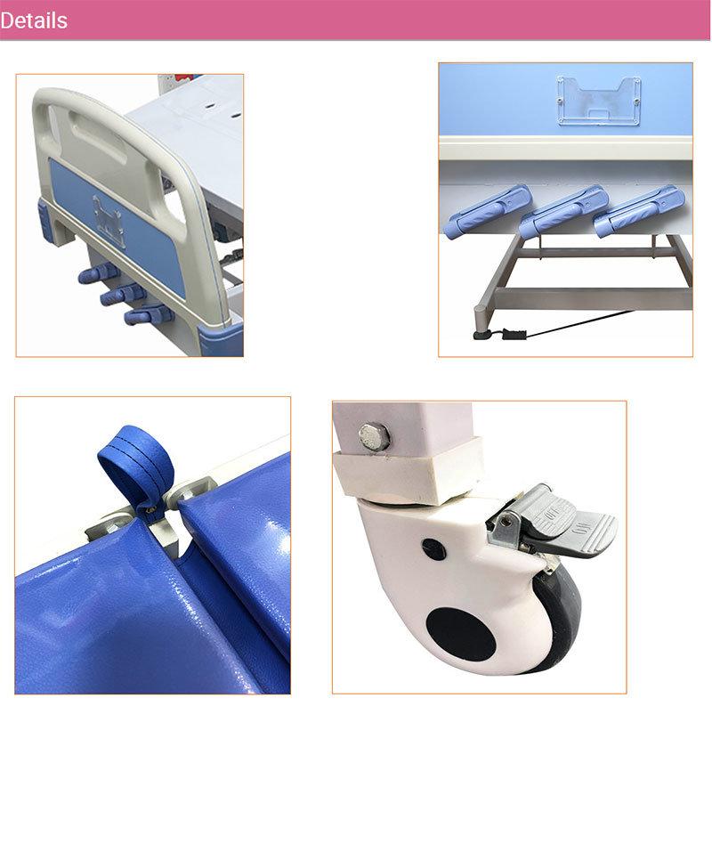 Factory Wholesale Manual ABS Three-Function Nursing Bed Elderly Patient Hospital Bed