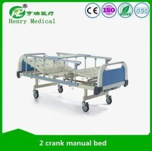 ABS Two-Function Cheap Nursing Care Bed/ 2 Crank Hospital Bed (HR-626)