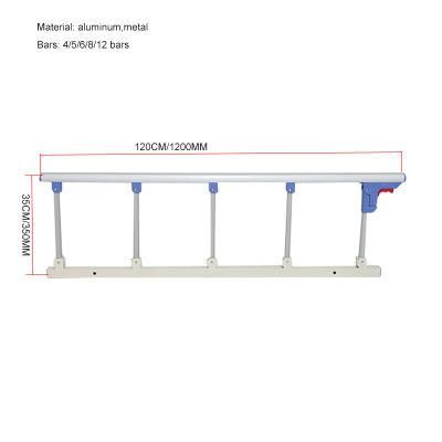 Hospital Accessrioes Good Quality Hospital Bed Aluminium Alloy Folding Side Rail 5 Pole Aluminum Alloy Side Rails