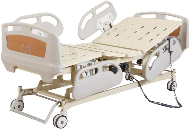 Multifunctional Electric Adjustable Hospital Bed with Overbed Table