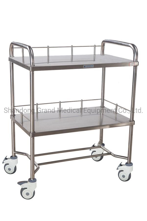 Stainless Steel Double-Layer Dressing Changer for Hospital Trolley