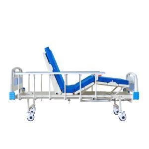 Medical Aluminum Side Rail Household Nursing Hospital Used Two-Function Manual Hospital Bed