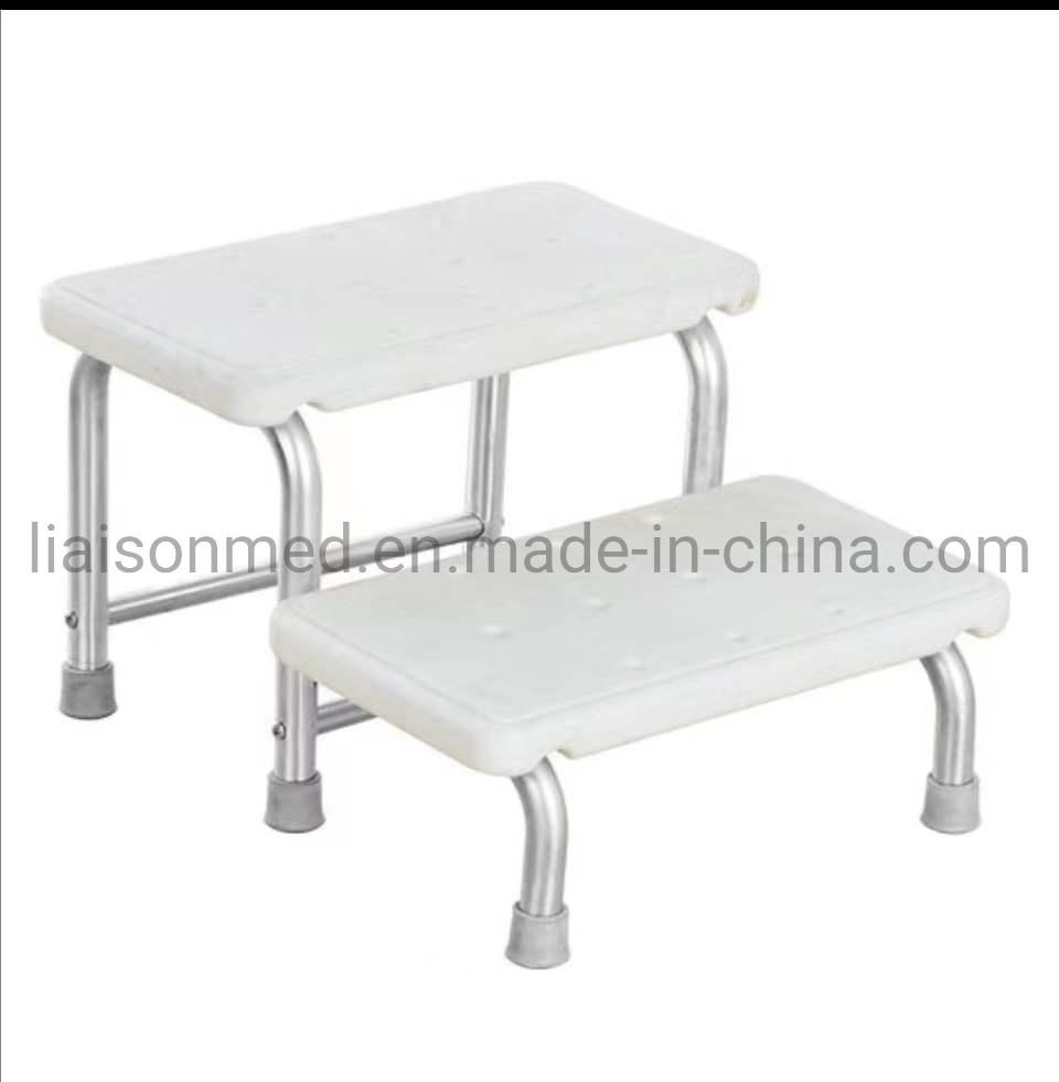 Mn-Fs001 Hospital Furniture High Quality Stainless Steel Double Step Footstool