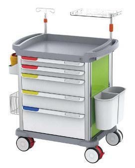 High Quality Factory Price Hospital Emergency Trolley Luxury Medical Cart with Wheels