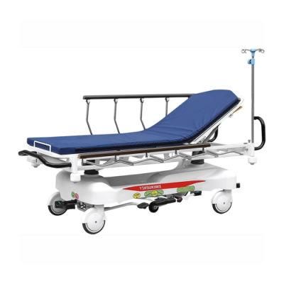 Hospital Patient Emergency Stretcher Hydraulic Trolley Medical Crash Cart