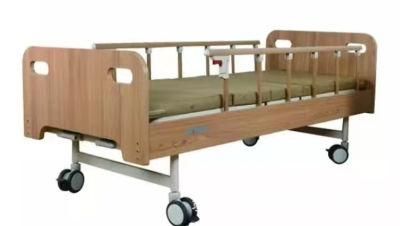 Hot Sale Medical Hospital Furniture Adjustable Folding 3 Function Manual Patient Nursing Hospital Bed (UL-22MD29)