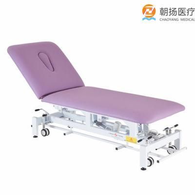 Cy-C107f Wholesale Electric Physiotherapy Chiropractic Table Massage Bed with Footbar System