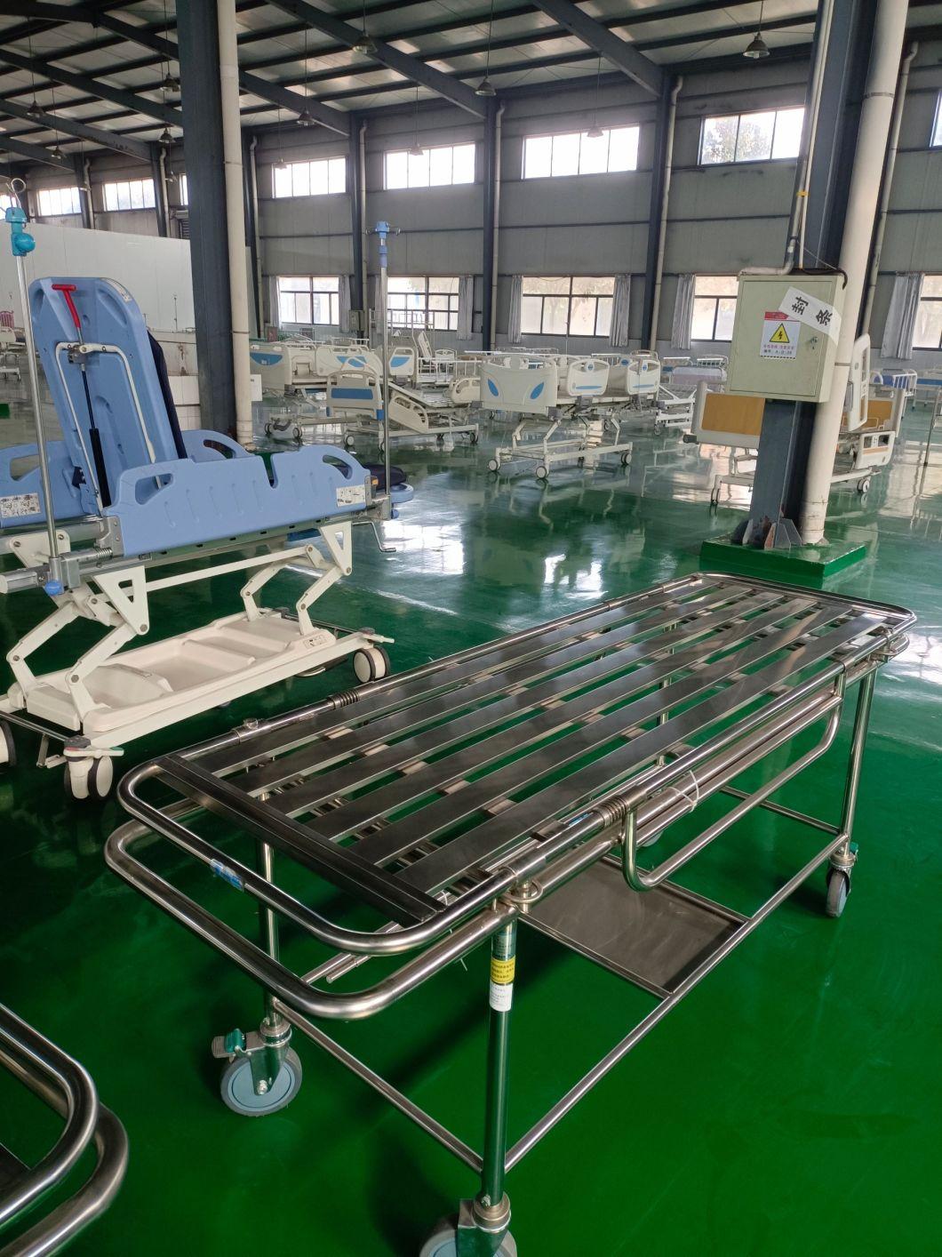 Hospital Furniture Surgical Instrument Stainless Steel Emergency Stretcher Trolley