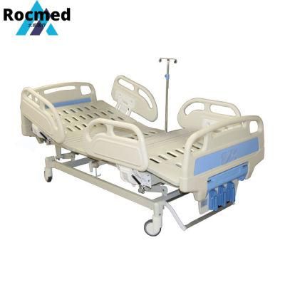 PP Siderail Soft Connection Bedboard Three Medical Hospital Bed with Central Lock System