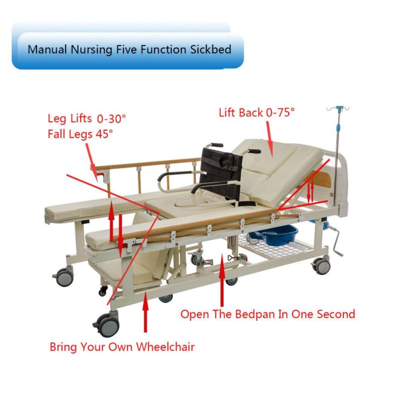 Manufacturer Hospital Wheelchair Bed for Patient Care C09