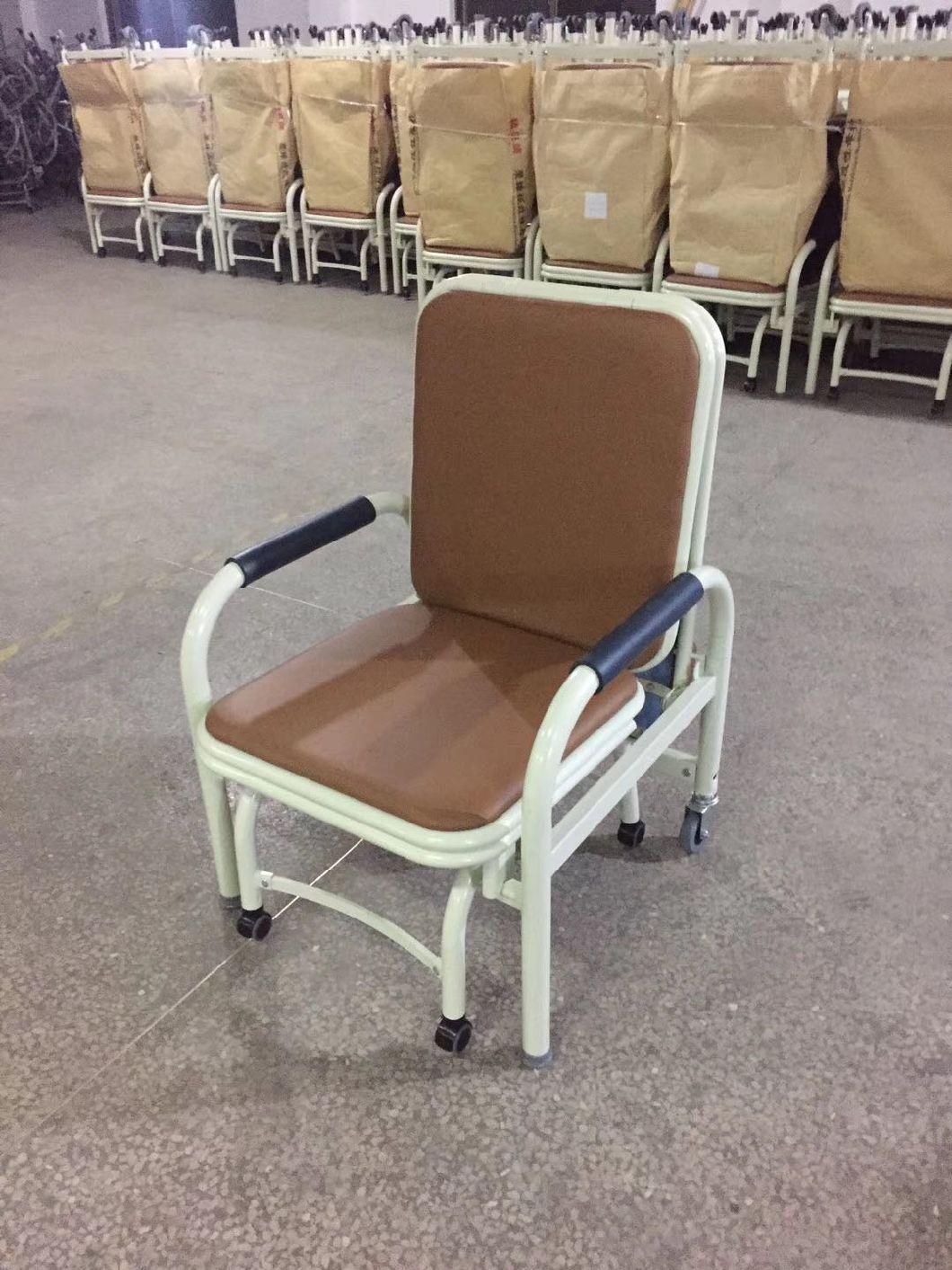 Mn-Phy002 Black Steel Tube Hospital Room Nursing Chair