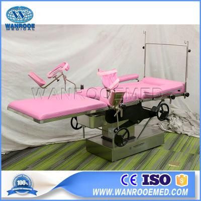 Hospital Used Stainless Steel Gynecology Surgical Operation Examination Delivery Table