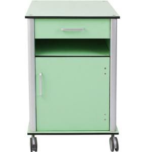 HS5408 Factory Medical Overbed Table Aluminum Hospital Storage Bedside Over Bed Cabinet with Casters