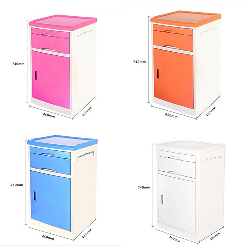 High Quality Medical ABS Bedside Cabinet Plastic Cabinet Bedside Table