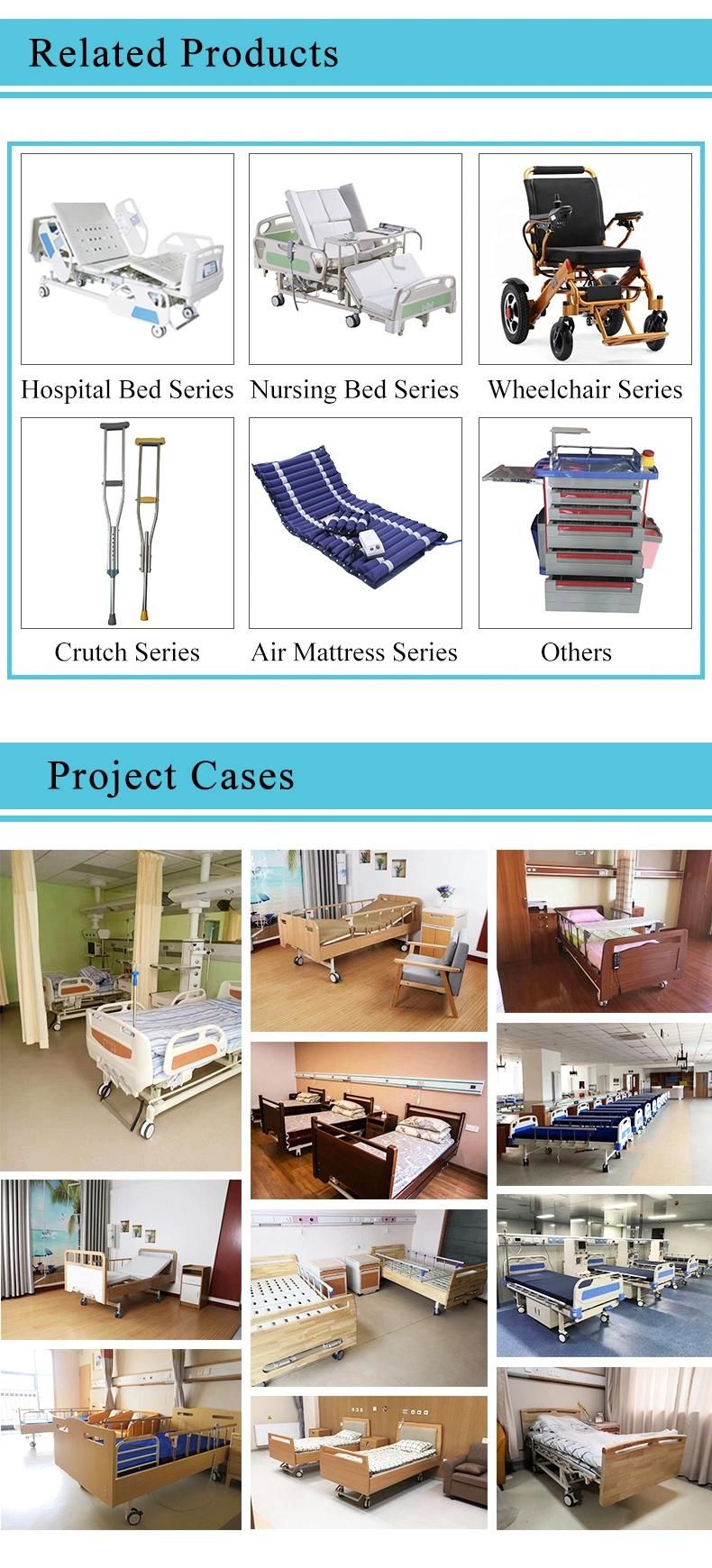 Good Price Hospital Furniture Manufacturers Two Cranks Manual Hospital Bed with Big Siderails