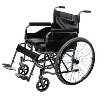 Hot Sale Portable Commode Manual Wheelchair for Disabled Ds-24dz