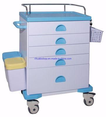 Plastic Steel with Painting Hospital Medicine Trolley