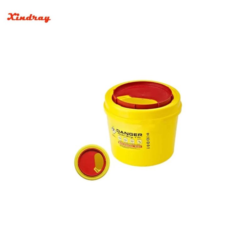 2.8L Yellow Biohazard Sharps Container for Syringe and Needle