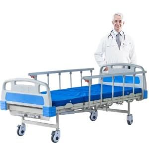 Two Cranks Manual Hospital Bed with Whole Steel Structure