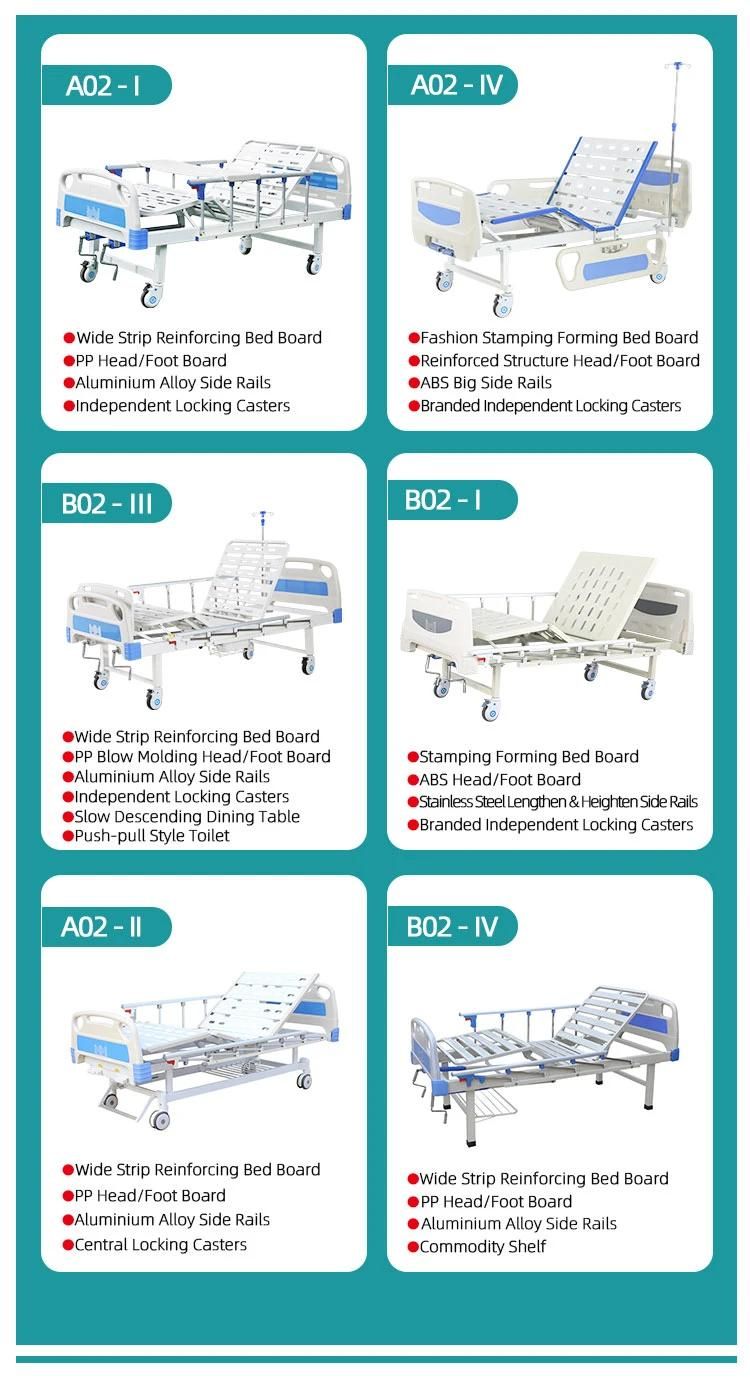 Factory Direct Sales Hospital Bed Manual 2 Function Clinic Medical Bed