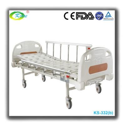 China Factory Manual 2-Crank Hospital Bed for Paralyzed Patient