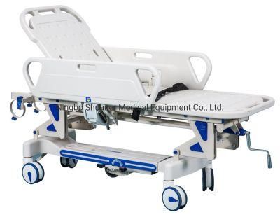 CE FDA Approved Medical Patient Transport Stretcher Lift Flat Cart Trolley