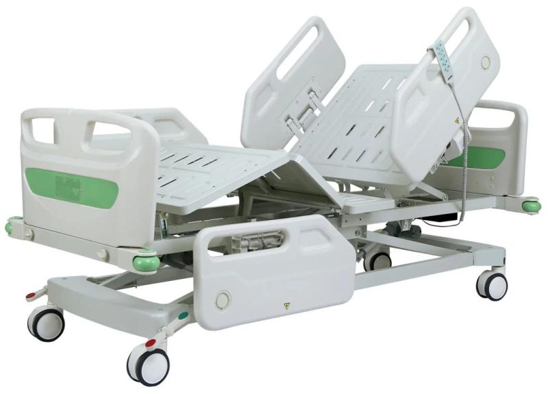Medical Equipment PP Wings 5 Function Electric Hospital Nursing Bed