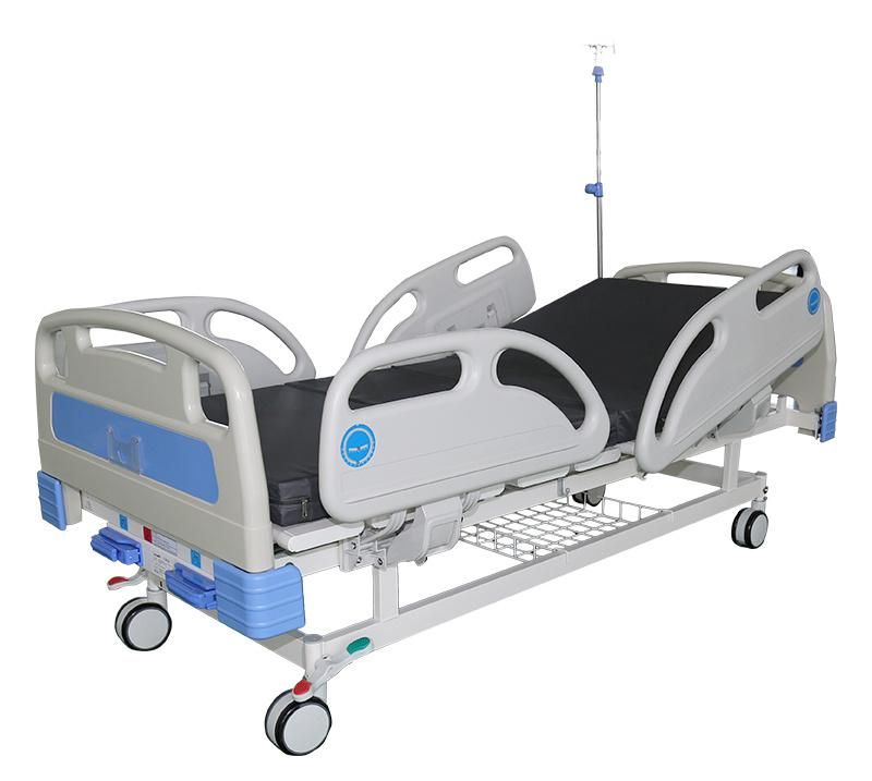 Manual Adjustable ABS Siderails 2 Cranks 2 Function Medical Hospital Bed