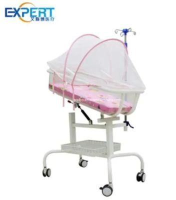 Stainless Steel Clinic Baby Cart Neonatal Hospital Bed Baby Cot