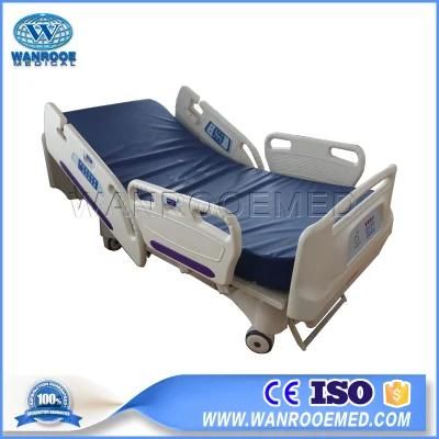 Bae517ec Hospital Five-Function Medical Electric Adjustable ICU Care Nursing Patient Bed
