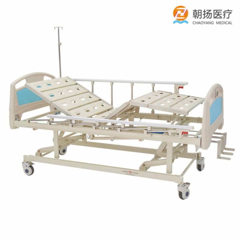 Adjustable and Moveable Three Crank Manual Medical Hospital Patient Bed Clinic Bed Medical Bed Price
