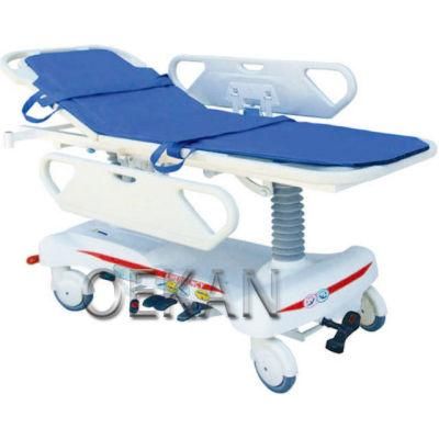 Everpretty Oekan Hospital Furniture Plastic and Metal Foldable Single Examination Use or Surgical Bunk Bed with Removable Guard