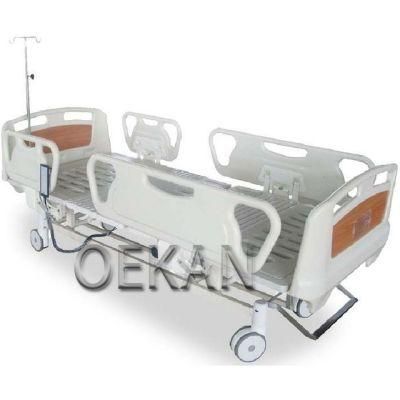 Hospital ABS Side Rail 5 Function Electric Bed Medical Mobile Single ICU Ward Room Nursing Bed