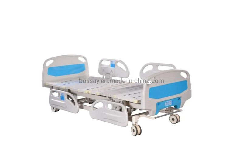 Medical Equipment Electric 5 Function Five Positions Foldable Hospital Bed with Castors