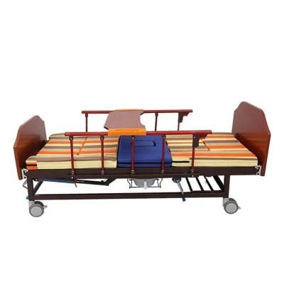 Multi Function Metal Wooden Electric Manual Medical Nursing Bed for The Elderly with Toilet