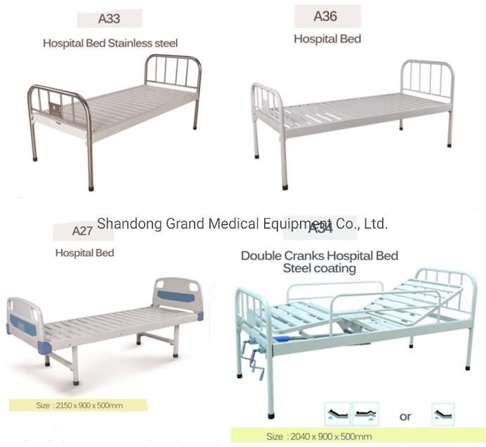 Cheap Price Stainless Steel Head Strip Type Double Shake Hospital Patient Bed